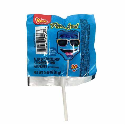 pinta azul blue raspberry lollipops Candy