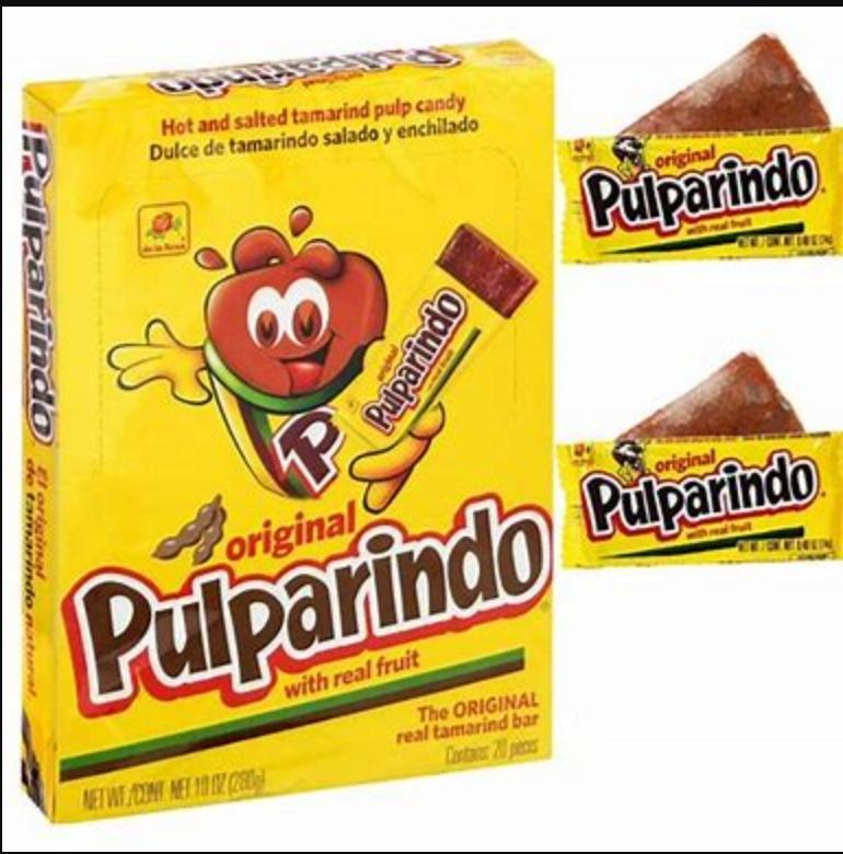 Pulparindo tamerind bars in either mango, watermelon, extra spicy or original Snack Sweet Candies