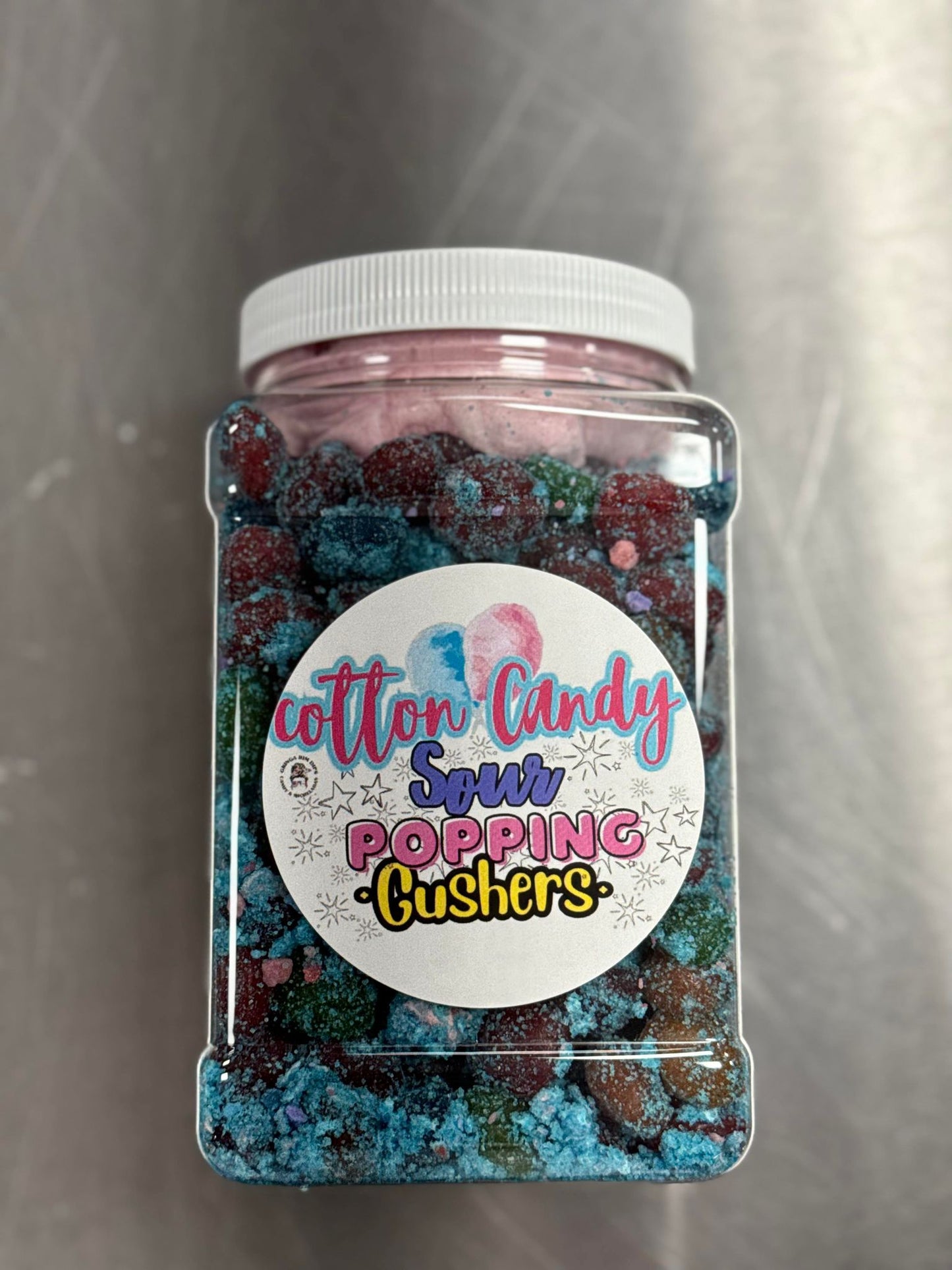 Cotton Candy Sour Popping Gusherz Jar