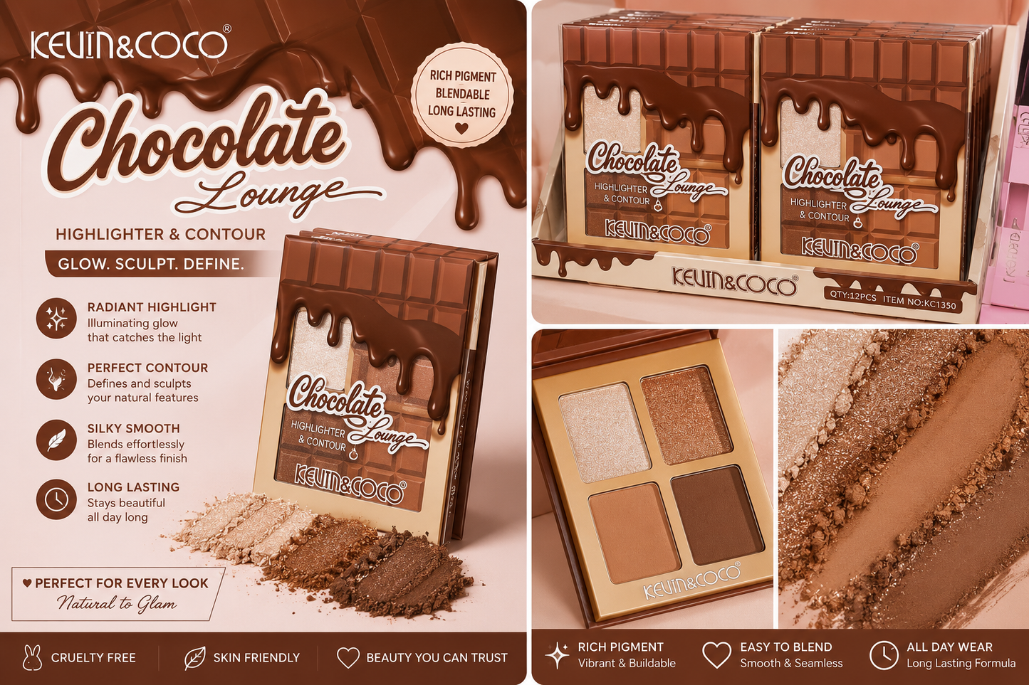 Kevin & Coco Chocolate Lover Contour & Highlight Palette