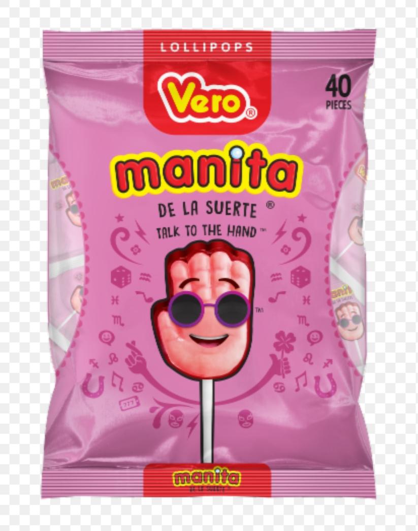 Manita De La Suerte Pink Lollipop Sucker