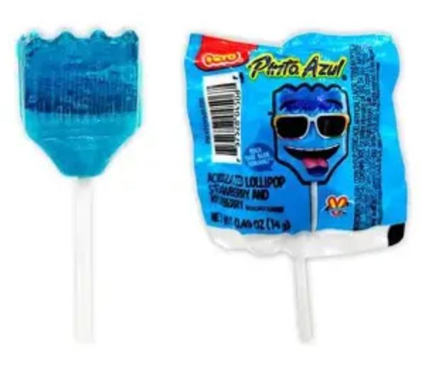 pinta azul blue raspberry lollipops Candy