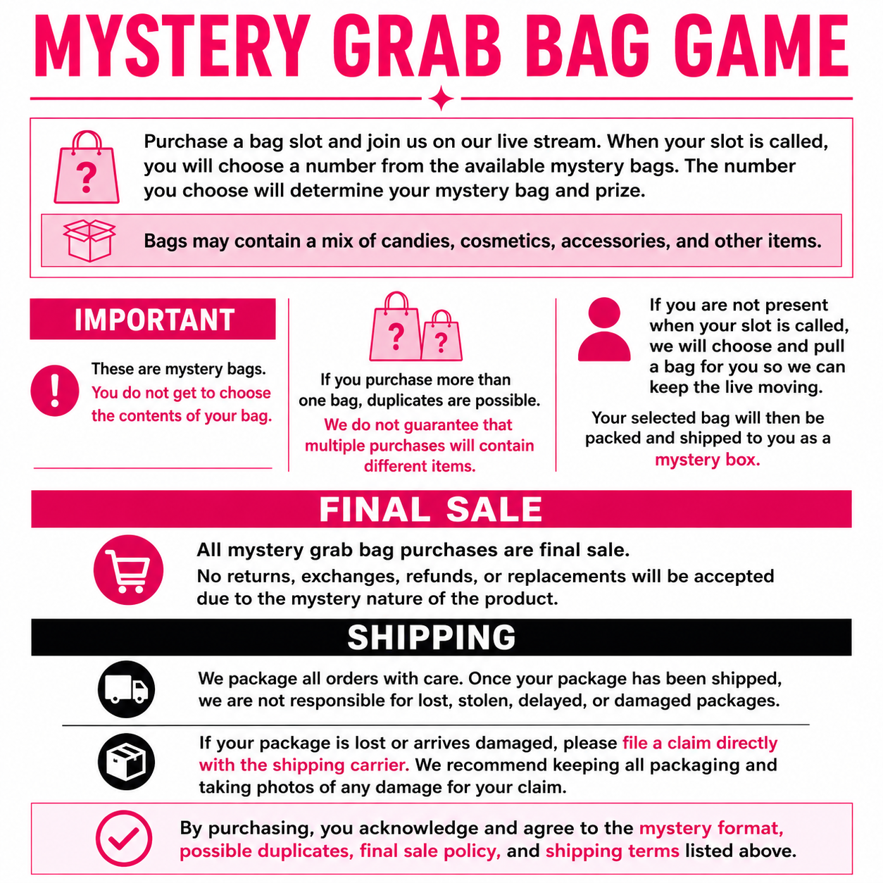 Mystery Grab Bag Game