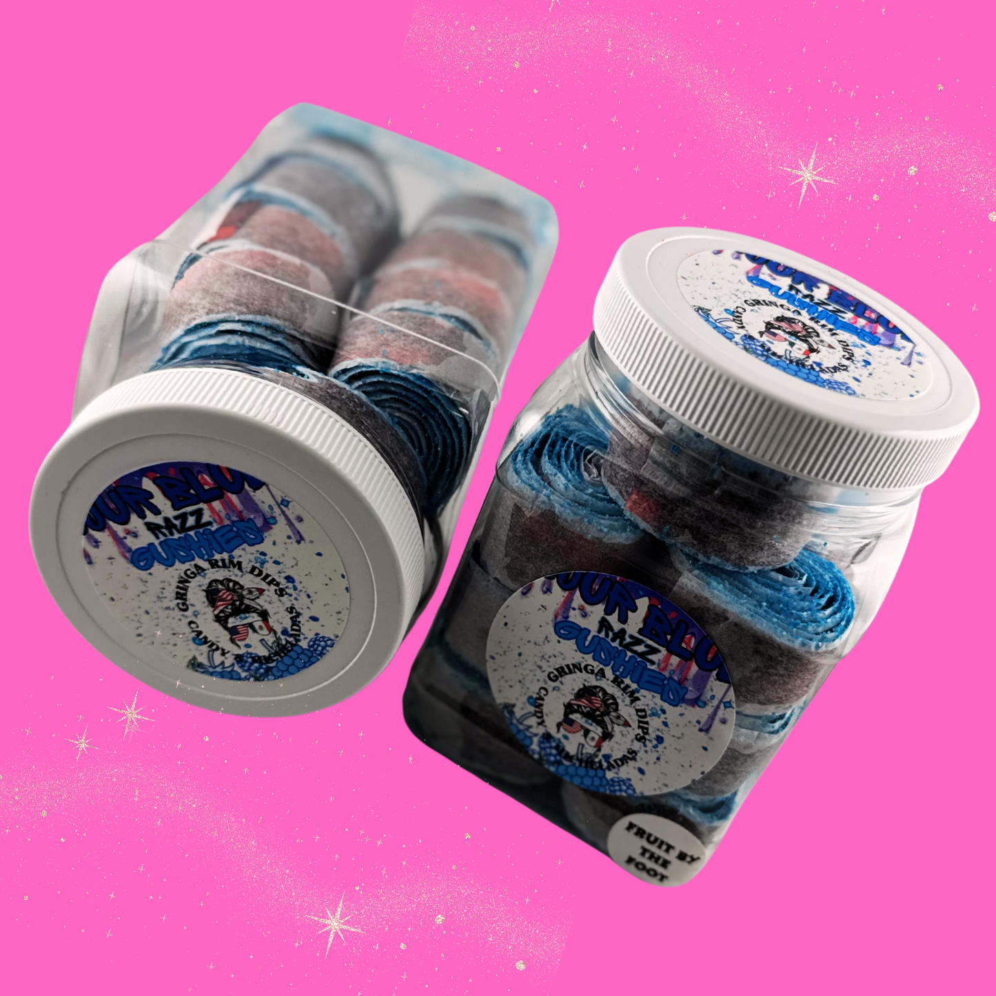 Sour Blue Razz Fruity Foot Candy – Tangy Blue Raspberry Flavored Gummies