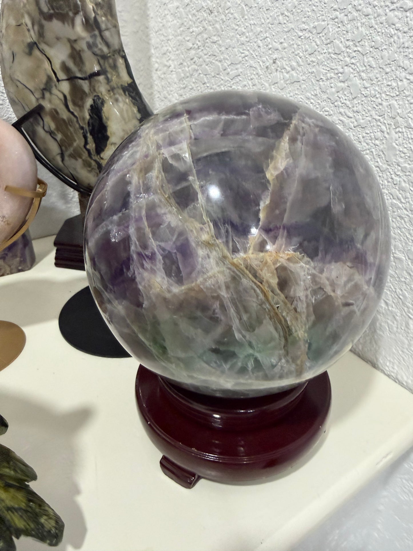 Fluorite collector sphere