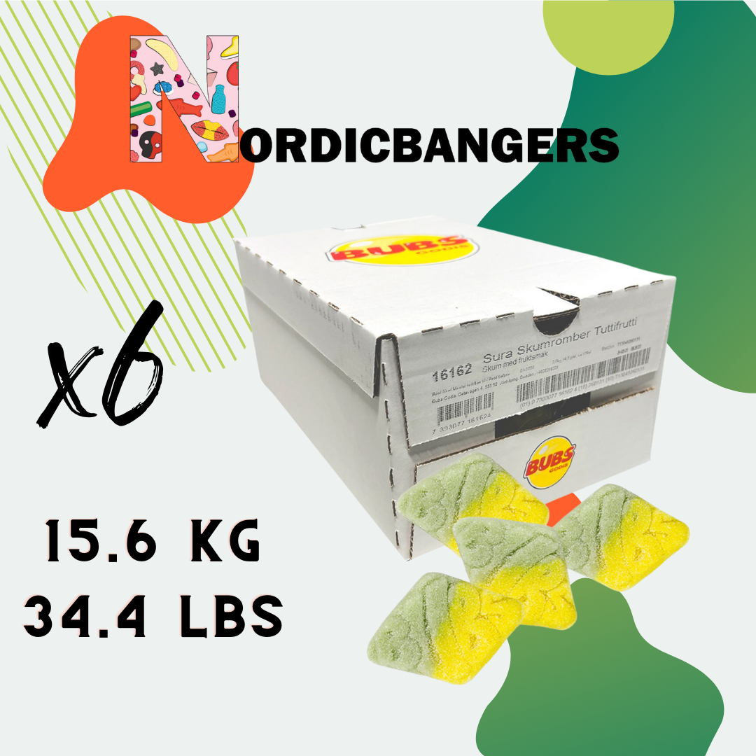 Bubs Swedish Candy Sour Foam Rhomb 2.6kg Box: Small