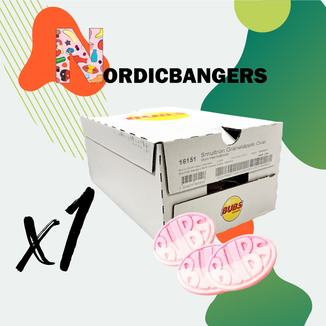 Bubs Swedish Candy Box 2.8kg Oval Wild StrawberryPomegranate: Small