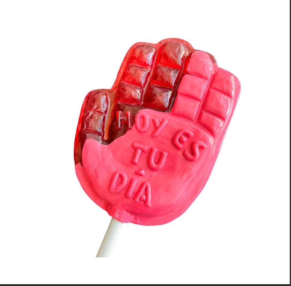Manita De La Suerte Pink Lollipop Sucker