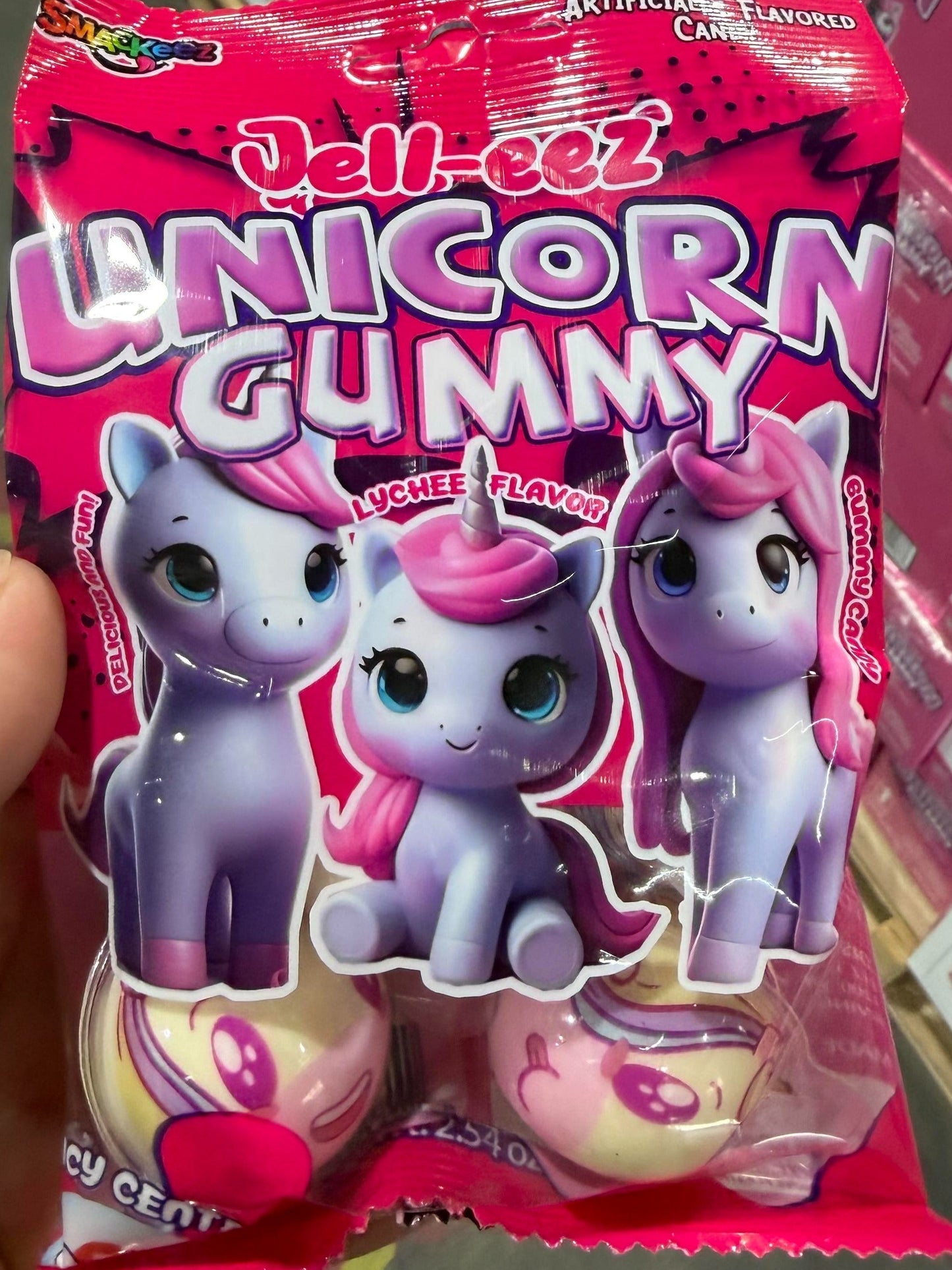 Smackeez Jell-eez Unicorn Gummy Candy – 4pcs bag