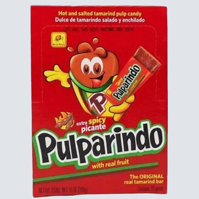 Pulparindo tamerind bars in either mango, watermelon, extra spicy or original Snack Sweet Candies