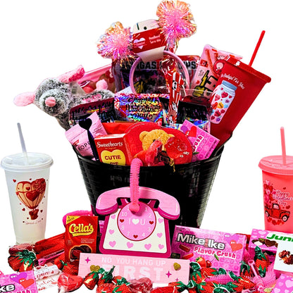 Valentine’s Gringa Candy Gift Set with Tote & Bucket Non-Customizable Fully Packed Random Contents Perfect for Gifting or Self-Treat