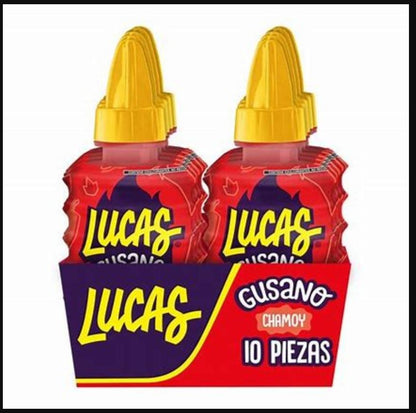 Lucas 10 Count Gusano Chamoy Flavored Container