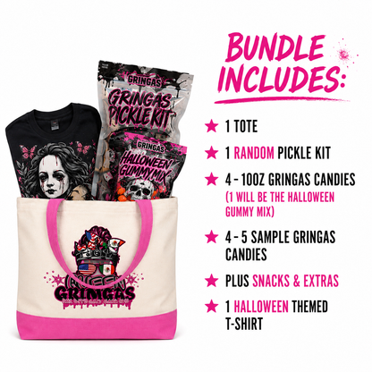 Gringa’s Halloween Tote Bundle | Candy, Pickle Kit, T-Shirt & More
