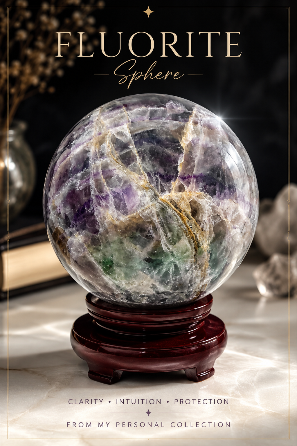 Fluorite collector sphere