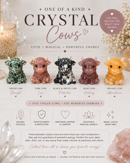 Mini crystal cows