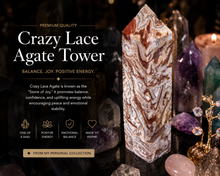 Crazy Lace Agate Statement Tower