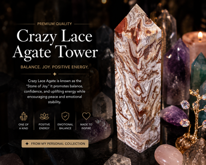 Crazy Lace Agate Statement Tower