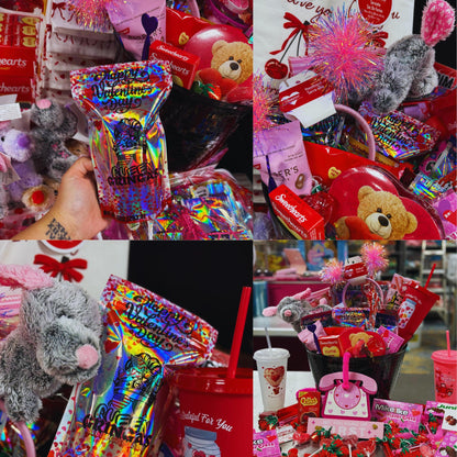 Valentine’s Gringa Candy Gift Set with Tote & Bucket Non-Customizable Fully Packed Random Contents Perfect for Gifting or Self-Treat