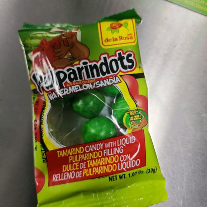 Pulaprindo Dots Snack Candy in Mango or watermelon flavor