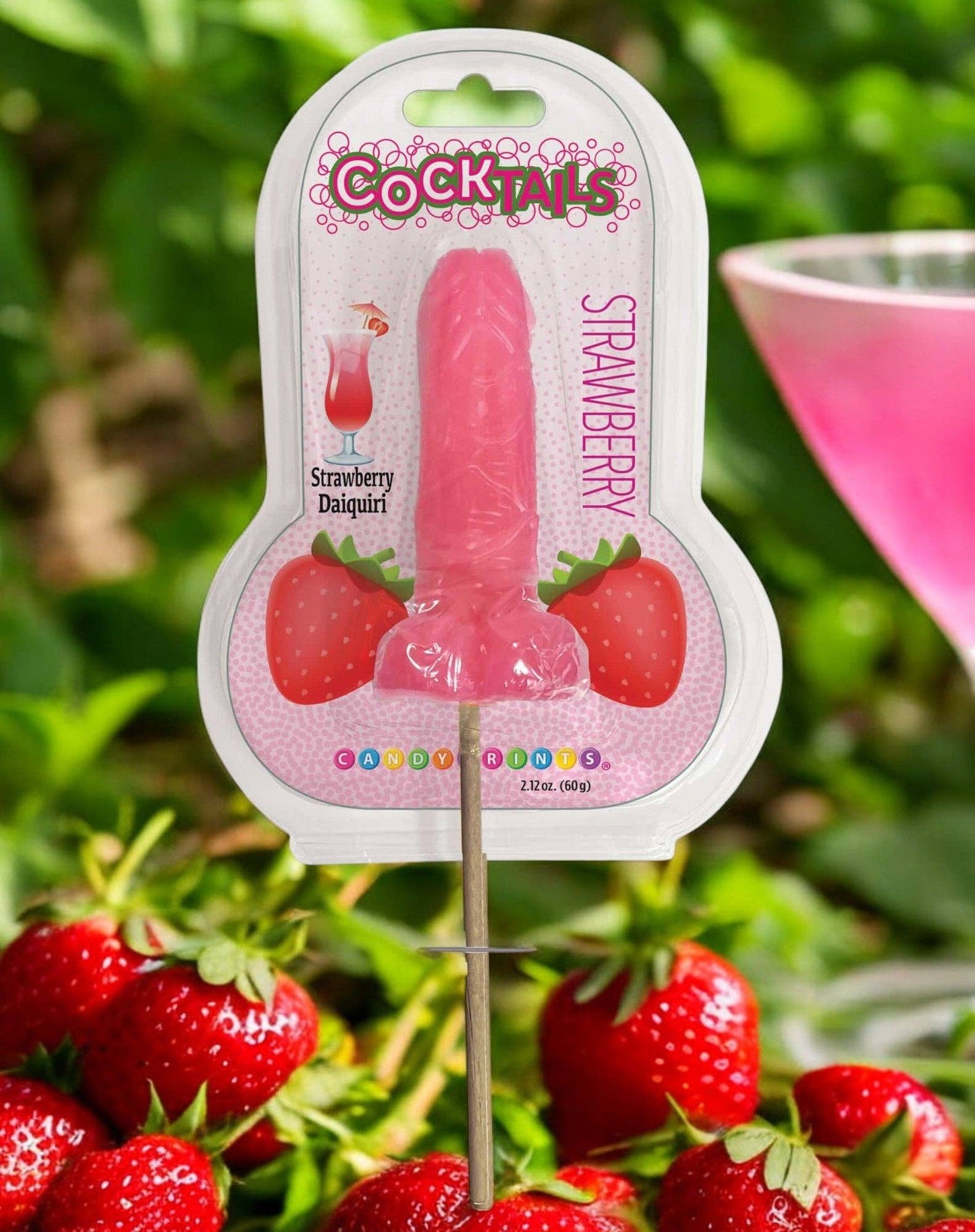 COCKtails- Cocktail Inspired Penis Lollipop- Strawberry Daiquiri 🍓