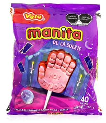 Manita De La Suerte Pink Lollipop Sucker