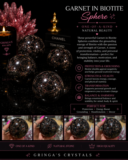 Garnet in biotite sphere