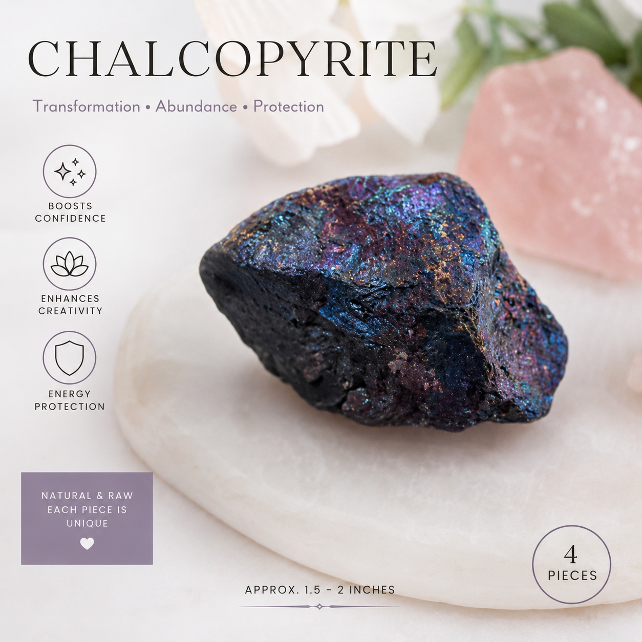 Chalcopyrite peacock ora crystal