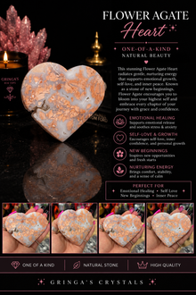 Flower agate heart