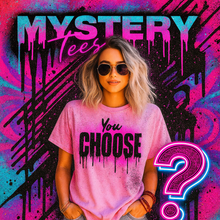 “Mystery Tees, Hoodies, and Crewnecks — you pick the size, we pick the color. Surprise apparel for everyday comfort.”