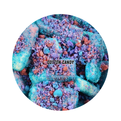 Cotton Candy Gringa’s Squish-Yums – blue and purple coated Swedish candies.