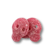 Peach flavored Red fizzy skulls