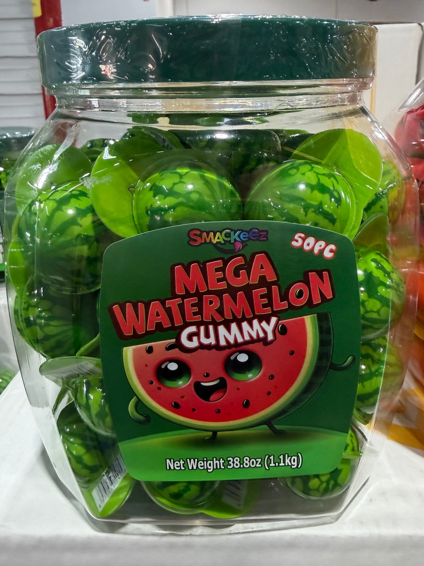 Smackeez Jell-eez MEGA Watermelon Gummy Candy – 50pcs