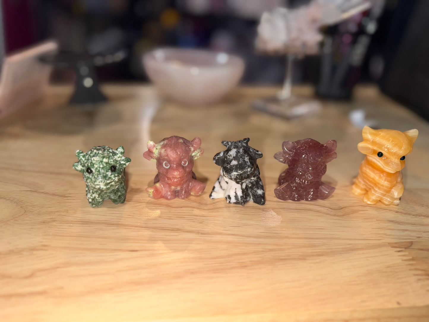 Mini crystal cows