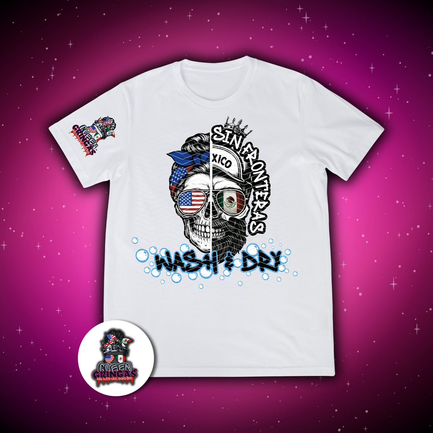 Sin Fronteras Wash & Dry Tee | Cultural Pride Shirt