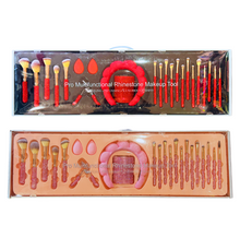 Pro Rhinestone Makeup Brush Set – 20+ Piece Glam Kit