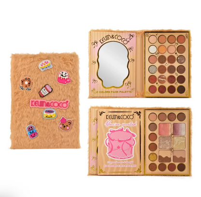 KEVIN & COCO 42-Color Face Palette – Warm Brown Edition