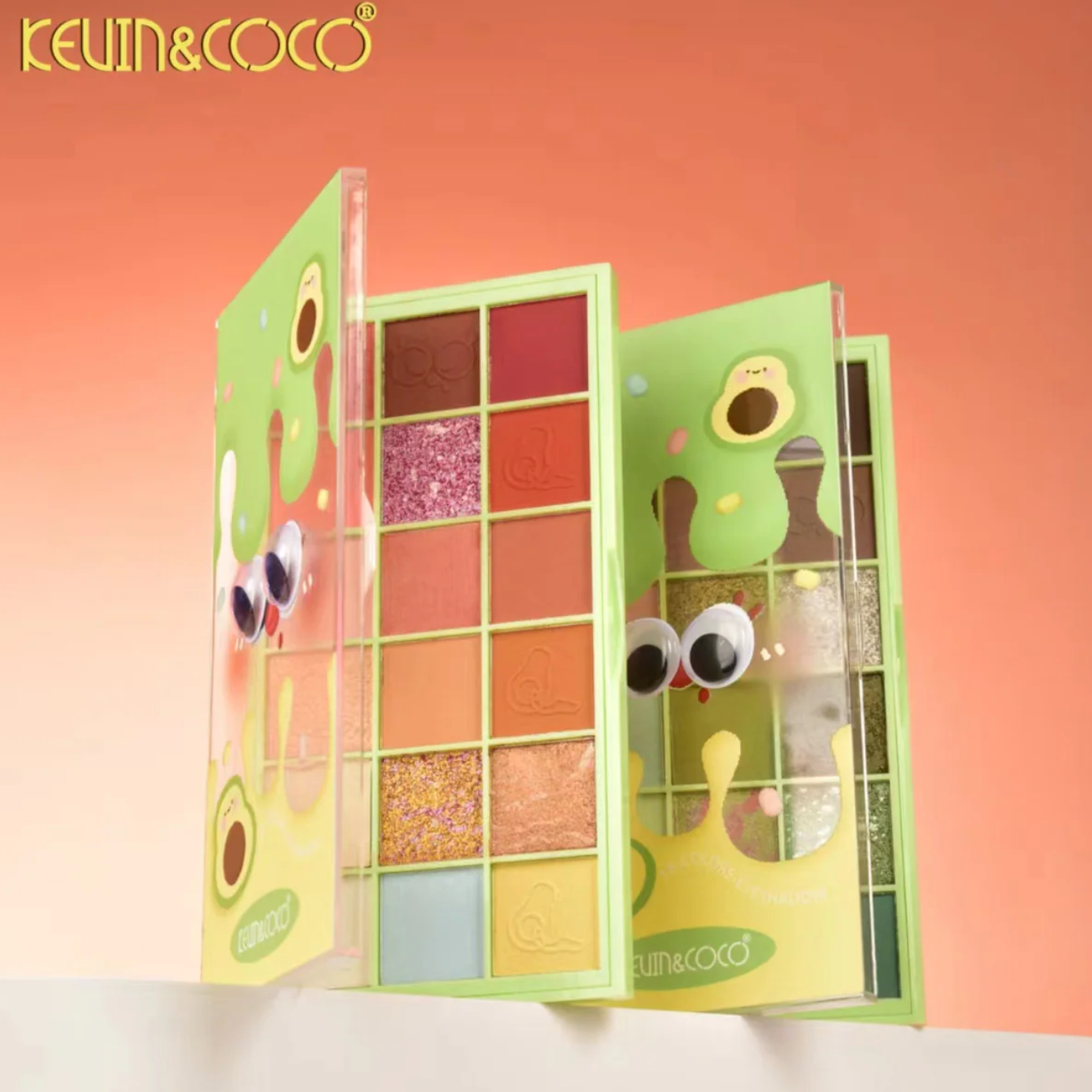 KEVIN & COCO 24-Color Eyeshadow Palette – Avocado Edition