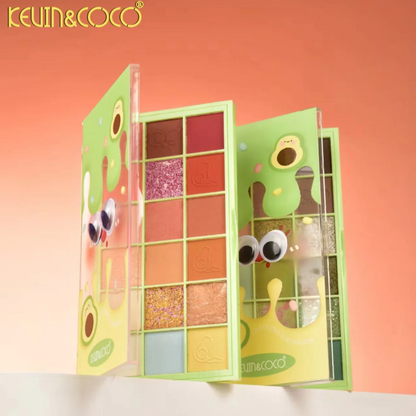 KEVIN & COCO 24-Color Eyeshadow Palette – Avocado Edition