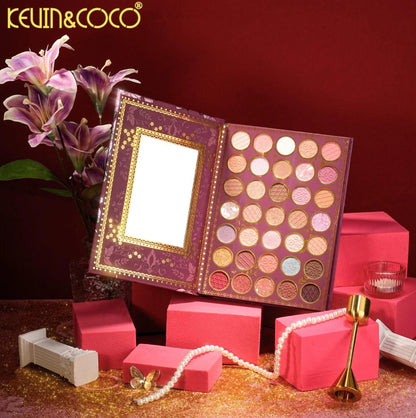 kevin &coco pink flower eyeshadow and face pallet