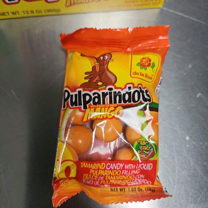 Pulaprindo Dots Snack Candy in Mango or watermelon flavor