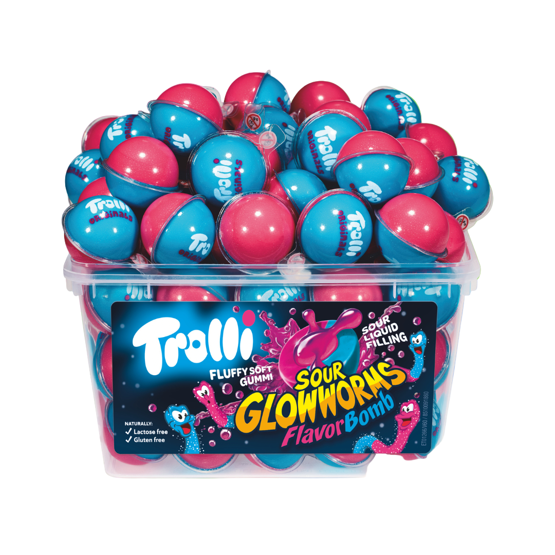 Trolli Sour Glow worms Flavor Bombs (Filled)