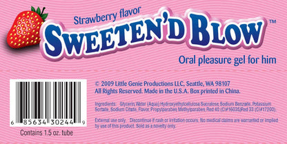 Sweeten'd Blow Oral Pleasure Gel- Fishbowl 66 tubes