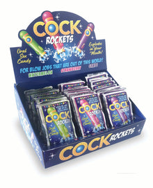 Cock Rockets Oral Sex Candy, POP Display of 36 Grape, Watermelon & Strawberry 🍇 🍉 🍓