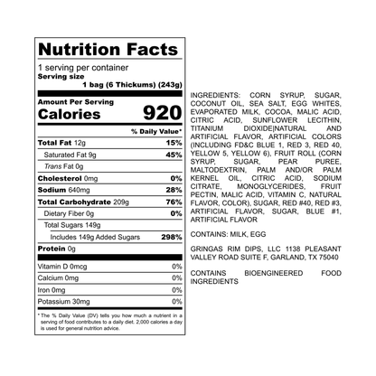 Freeze Dried Thickums - Sour & Sweet Rolled Crunchy Bites (6-Pack With Ooze)